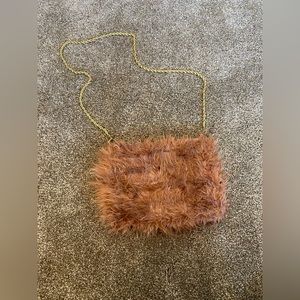 Ostrich feather and marabou purse